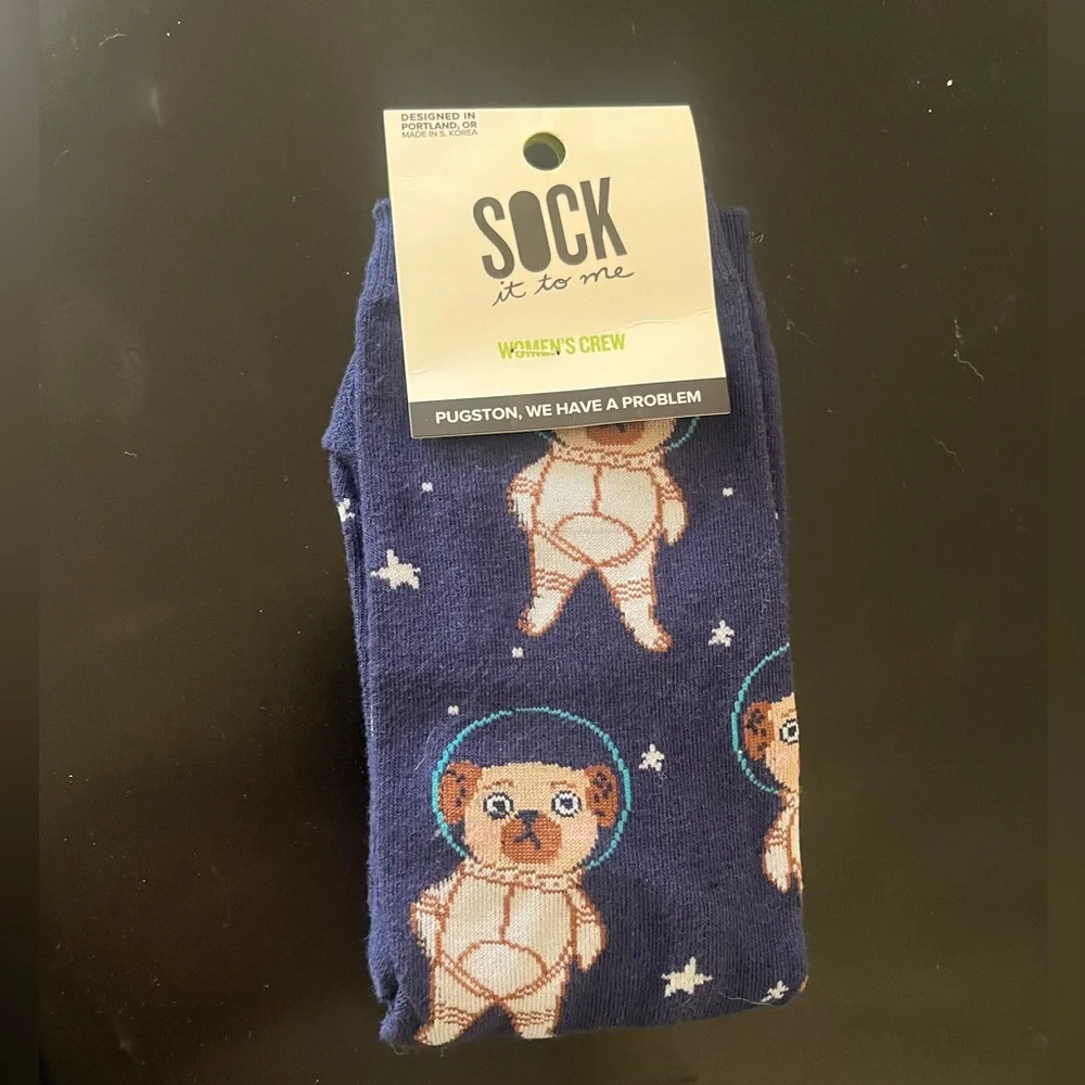 Sockittome Pugston We Have A Problem Pug Socks